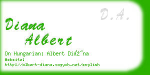 diana albert business card